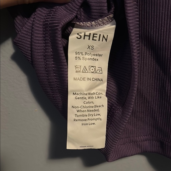 Purple Ribbed Tank Top - Picture 2 of 2